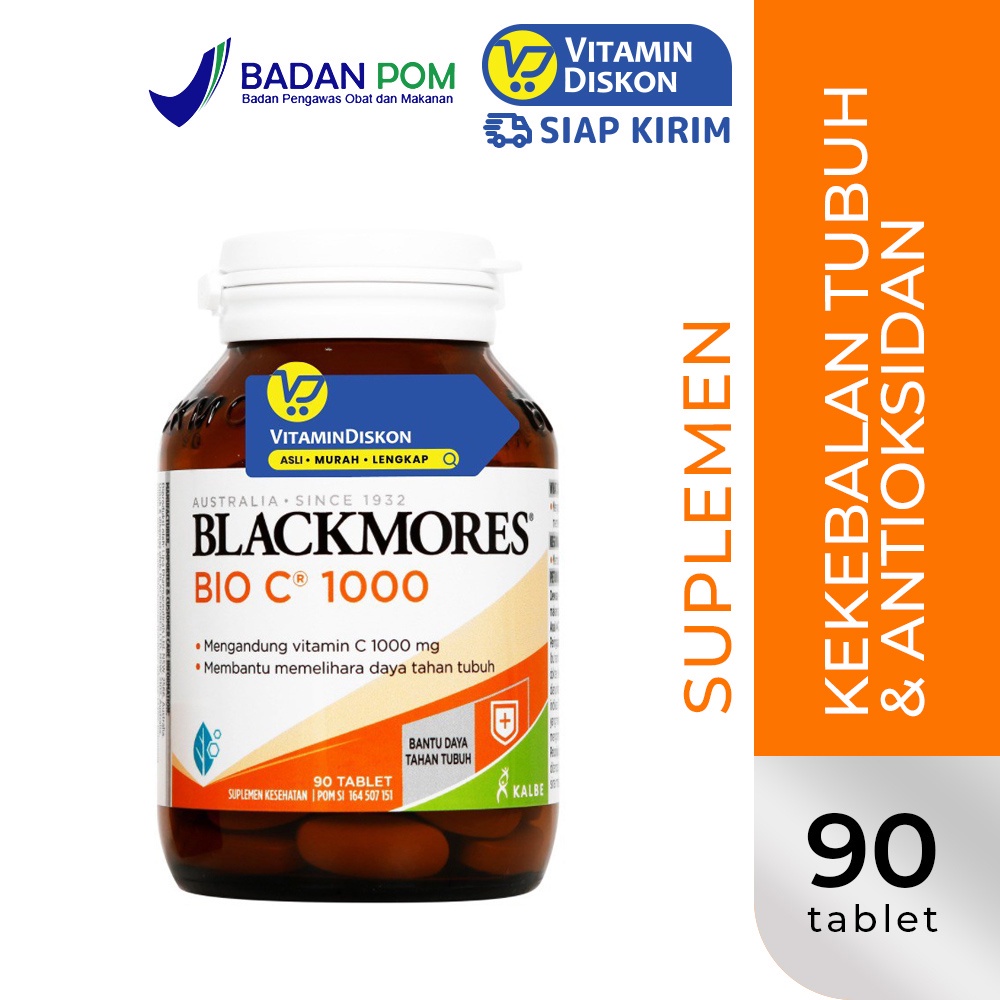 Blackmores Bio C 1000Mg BPOM Kalbe 90 Tab | Suplemen Vitamin C Kekebalan Tubuh Dan Antioksidan