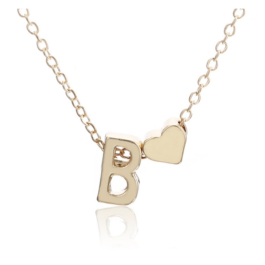 OSM - K480 (A - M) Kalung Huruf Love Kecil Stainless / Fashion Style / Set Perhiasan Wanita-4