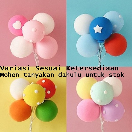Cake Topper Balon Toper Hiasan Kue Balon Ulang Tahun Birthday Party