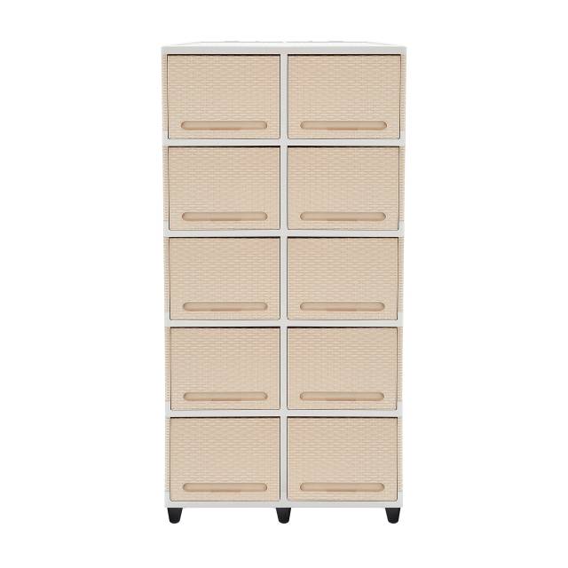  Lemari  pakaian  plastik  5 susun double club flip cabinet 