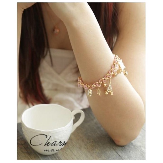 MORYMOSHI G18 Gelang Wanita Paris Fashion Aksesoris Korea