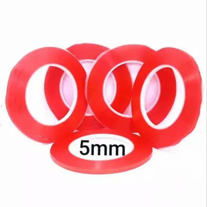 

Unik Double Tape Merah 5Mm / Double Tape Red / Double Tape 5Mm Bergaransi