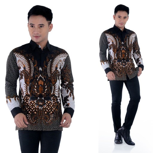 Kemeja Batik Pria Lengan Panjang Murah Premium Size M L Xl Xxl