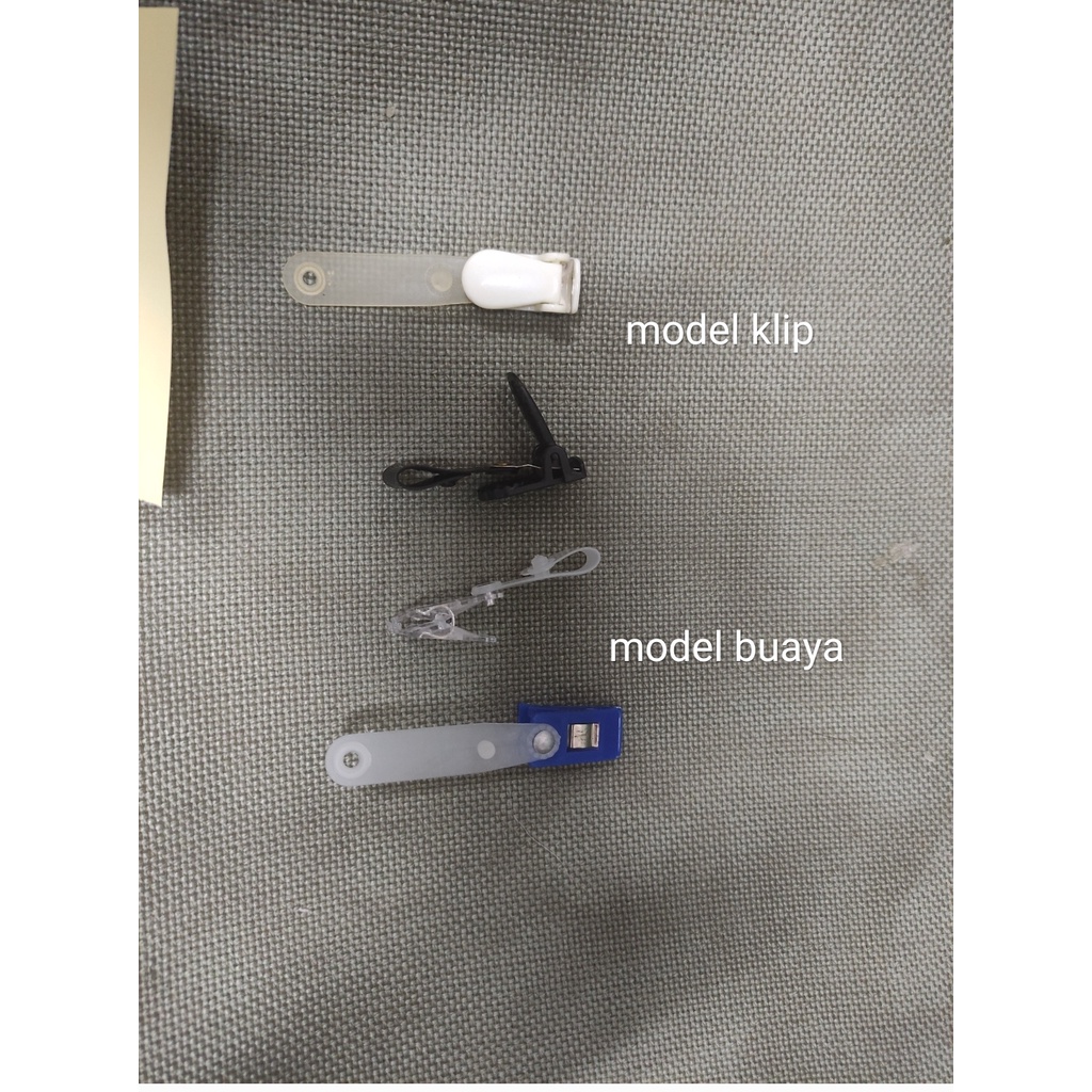 

jepitan id card buaya atau klip satuan