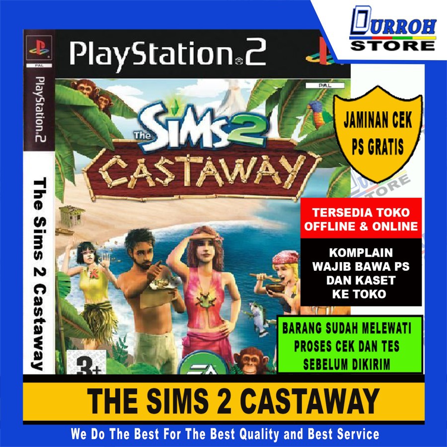 KASET GAME PS 2 THE SIMS 2 CASTAWAY