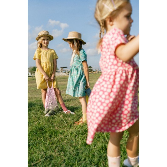 BOHOPANNA SHORT DRESS PRINT / DRESS ANAK / DRESS BUNGA ANAK