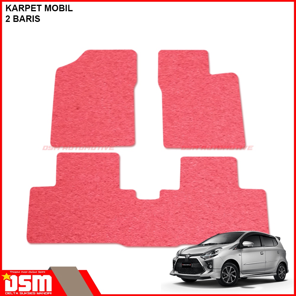 Karpet Mobil Mie All New Toyota Agya - 2 Baris / Karpet Mie New Agya 1200 / DSM / karmob