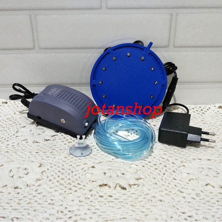 PAKET HK ABL 12 LED Air stone airstone bubble lamp lampu gelembung udara aerasi aquarium