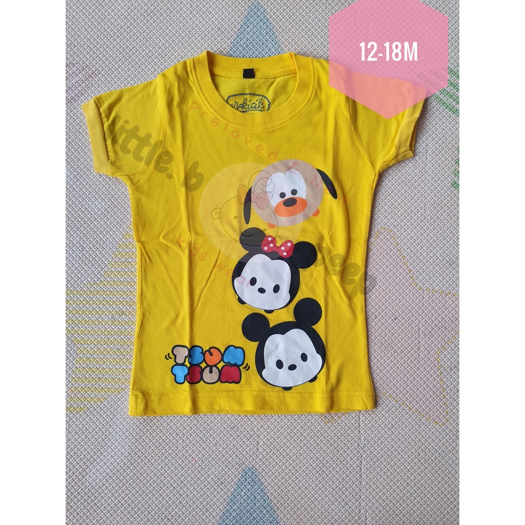 NEW Kaos Tsum2 kuning - Baju anak / baju baby / Preloved baju anak / preloved baju baby / kaos anak 