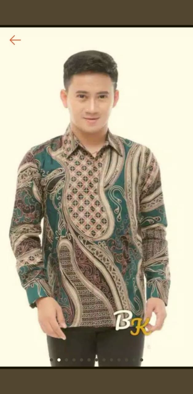 Size M L Xl Xxl Bswart Batik Hrb026 Kenongo Hem Panjang Padi Pekalongan M L Xl Batik