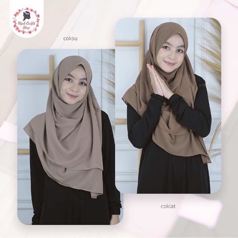 Khimar Instan Nazma / khimar non pad bahan baby doll