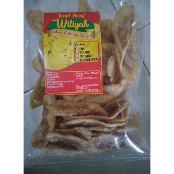 

Keripik pisang 150 G khas sidoarjo (bergaransi enak dan renyah)