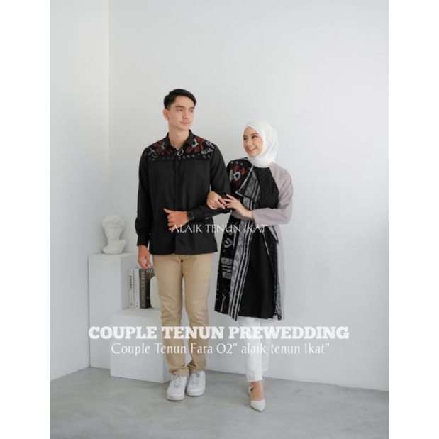 (READY STOK) COUPLE TENUN FARA 02 KEMEJA TENUN DAN DRESS TENUN