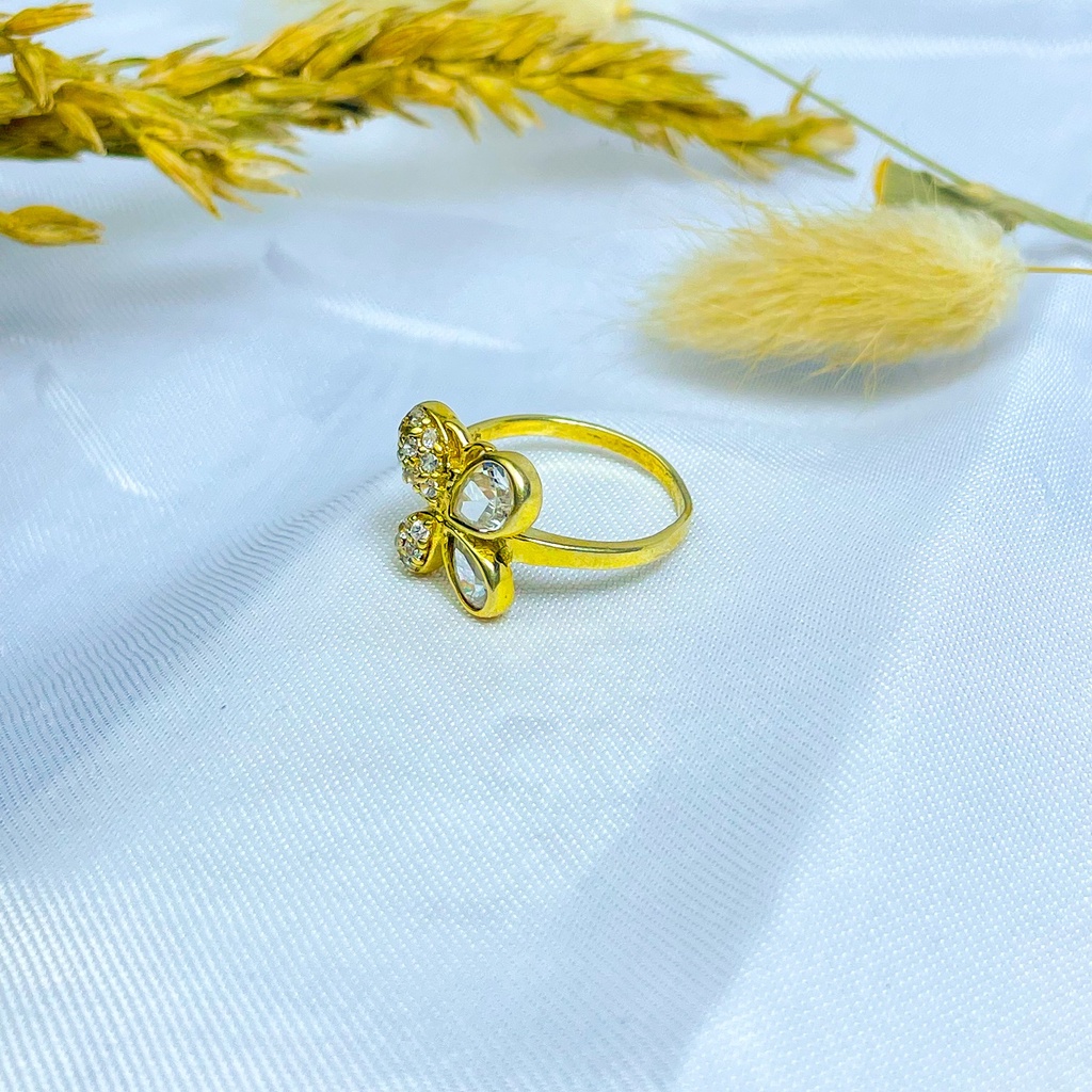 CINCIN KUPU-KUPU KRISTAL PERAK ASLI S925 KODE CD040