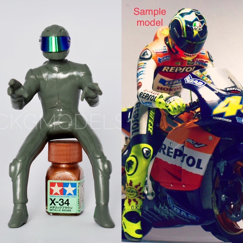 Figure Resin + Decal Valentino Rossi Burnout 2003