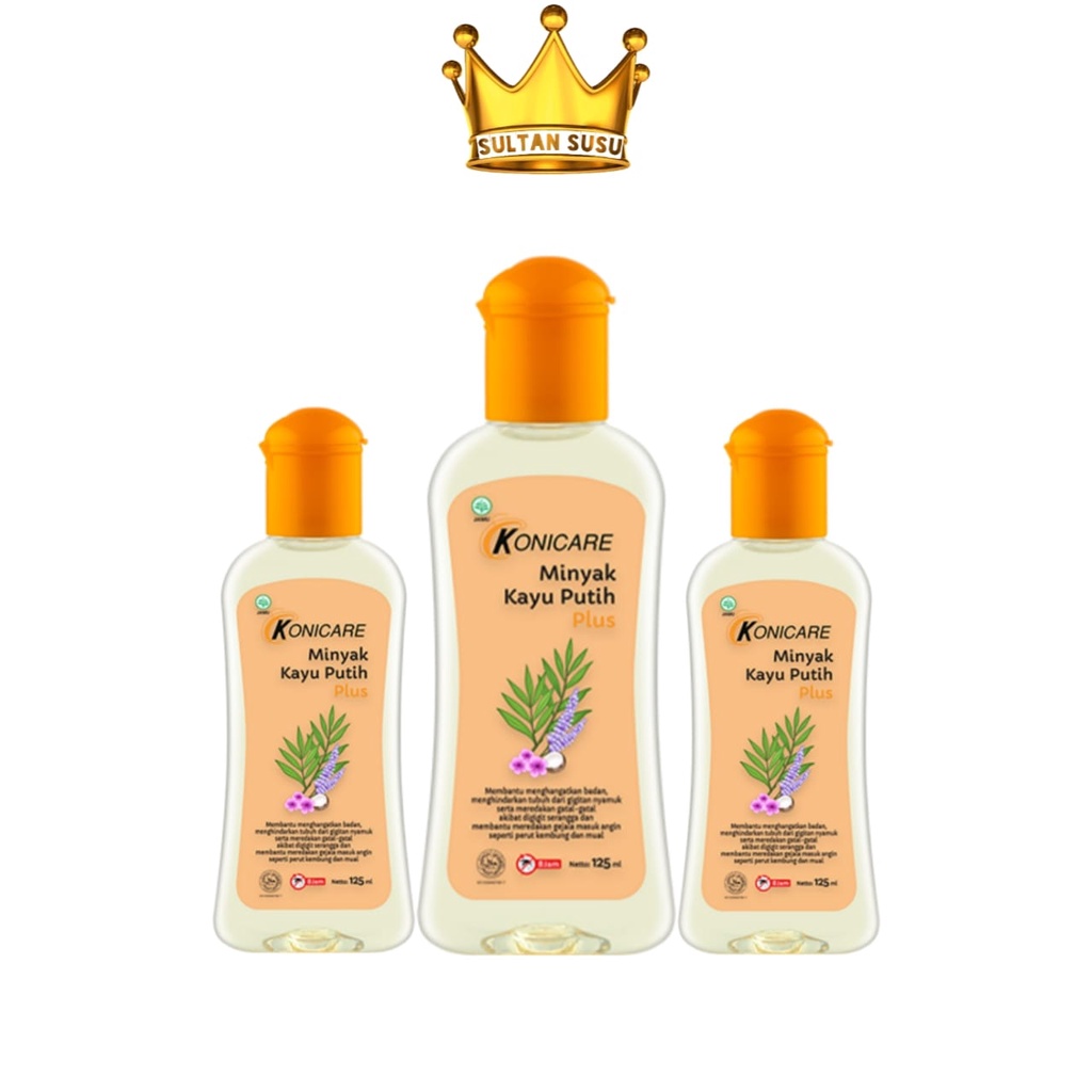 KONICARE Minyak Telon Kayu Putih PLUS 60 ml / 125ml Sultan Susu Tangerang