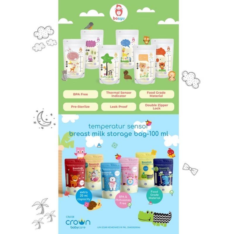 Kantong ASI  Storage Bag BPA FREE 120ml isi 30pcs