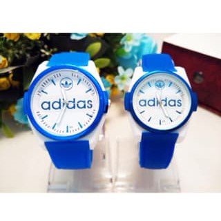 jam couple adidas biru / jam tangan couple