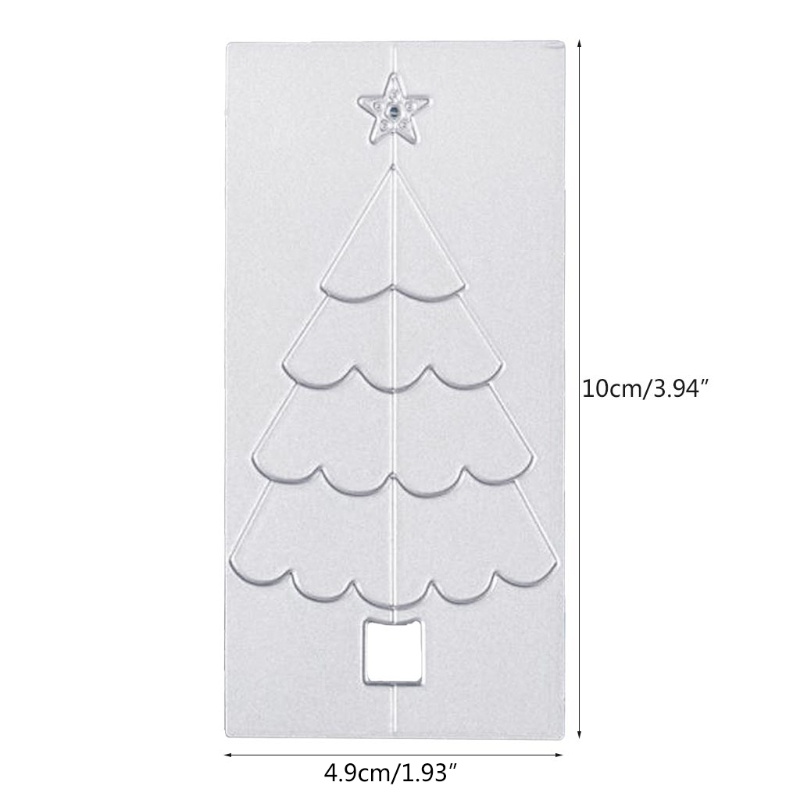 Cetakan Stensil Cutting Dies Motif Pohon Natal 3D Bahan Metal Untuk Scrapbook / Craft DIY