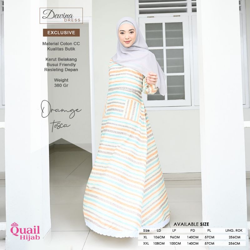 Baju Gamis Wanita Terbaru Murah Syari Quail DEWINA