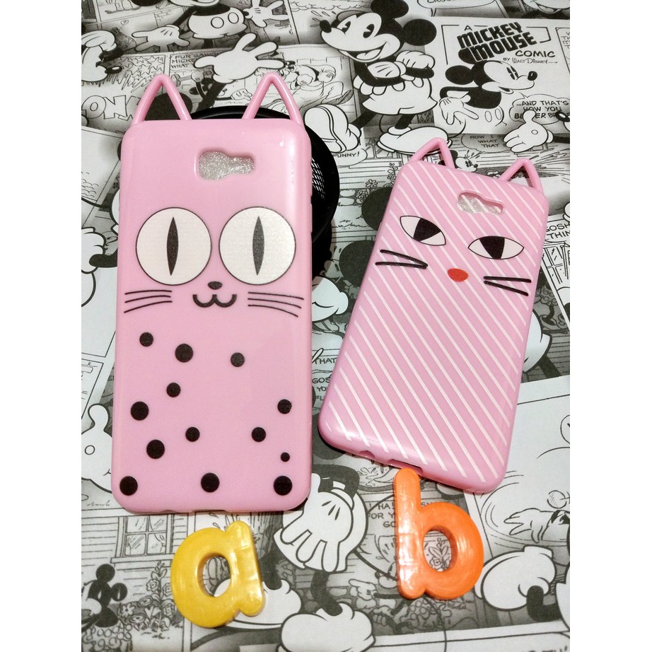 Case Samsung Galaxy J7 Prime Silikon 3d Kartun Luna Telinga Kucing