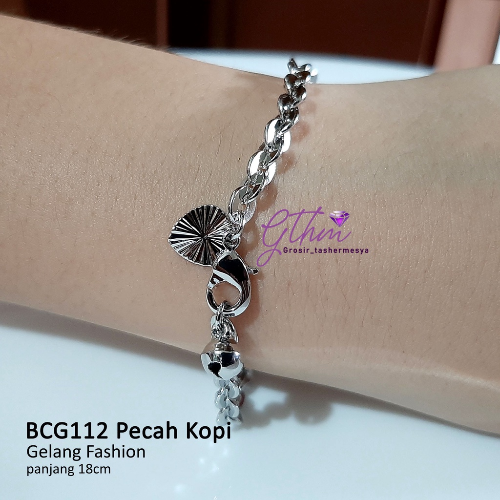 Gelang Tangan Pecah Kopi Gold Plated Jewelry Anti Karat Perhiasan Import Premium BCG112 GTHM