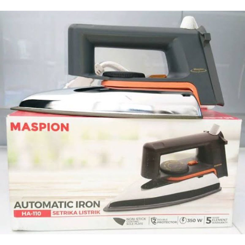 Setrika Maspion HA 110 Automatic Iron Dry Iron Original Baru dan Bergaransi Resmi