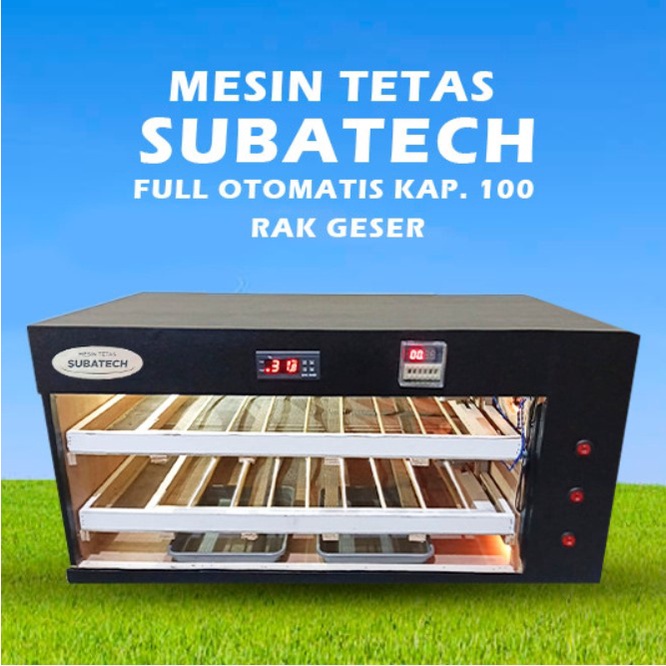 Mesin Tetas Telur Full Otomatis Penetas Rak Geser SUBATECH MTFORG100 RMT