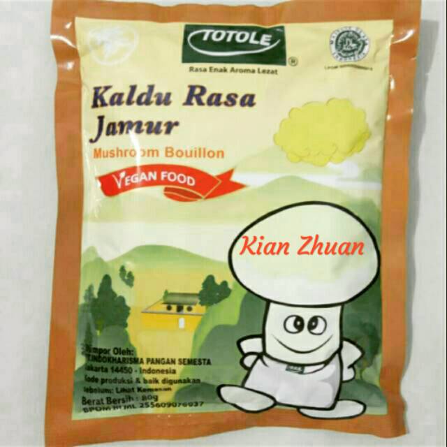 Totole Kaldu Jamur 80gr / Mokocing Kaldu Vegetarian