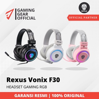Rexus Headset Gaming Vonix F30 FREE Splitter LED RGB || DIJAMIN TERMURAH!