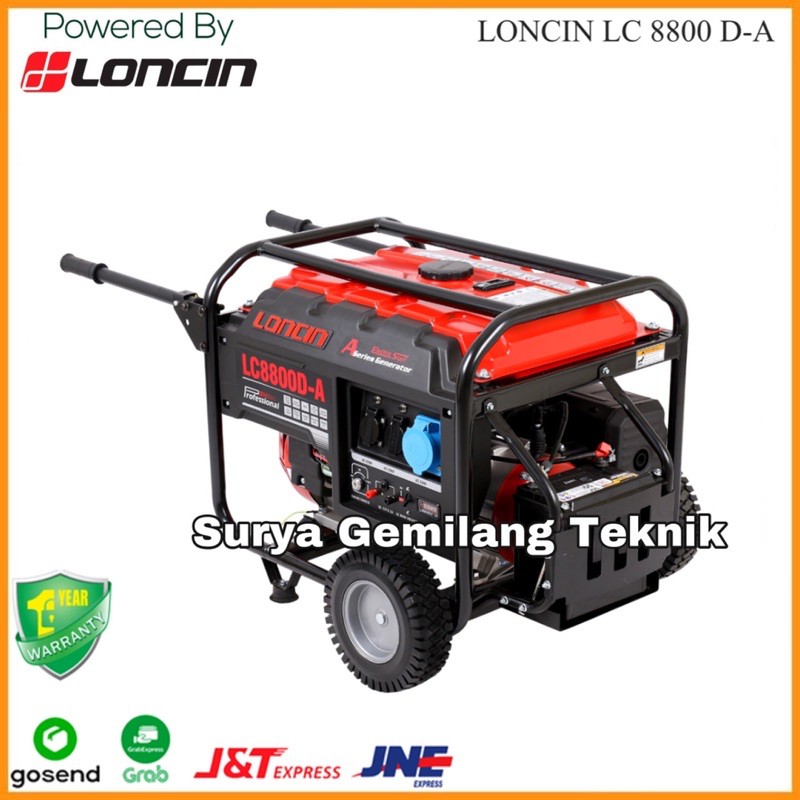 GENSET / GENERATOR SET BENSIN LONCIN LC8800DA (6500 WATT)