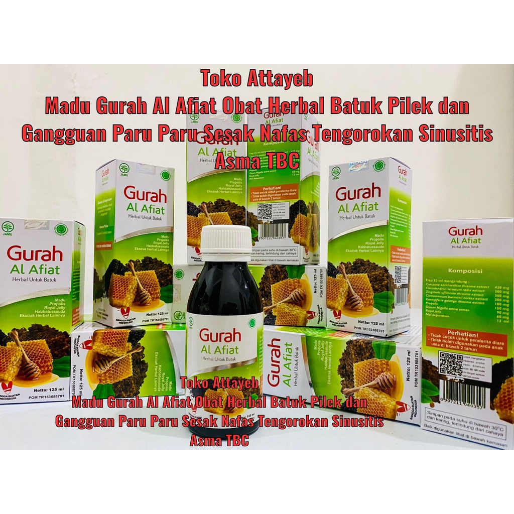 Madu Gurah Al Afiat Protuk Obat Herbal Batuk Pilek dan Gangguan Paru Paru Sesak Nafas Tengorokan Sinusitis Asma TBC-2
