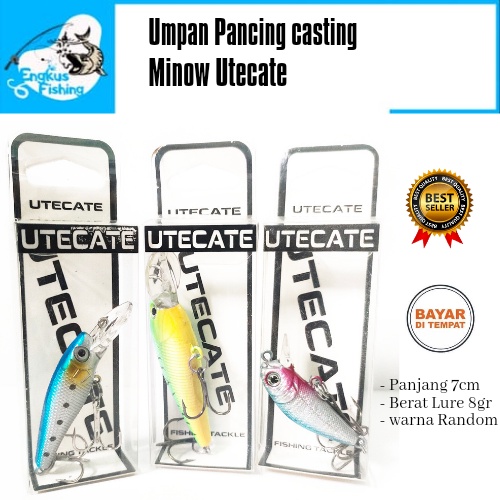 Umpan Pancing Minnow Utecate Umpan Casting - Engkus Fishing