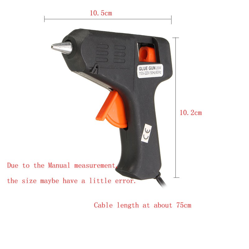 HOT MELT GLUE GUN LEM TEMBAK Kecil 20W ALAT LEM Bakar gratis lem bakar Stick