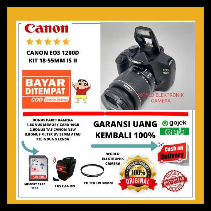 {BISA COD} Canon 1200d Kit 18-55mm is ll. FREE ONGKIR Kode 162