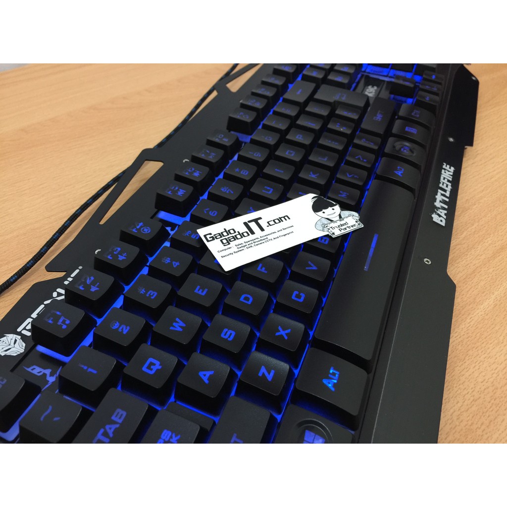 REXUS Keyboard Gaming USB K9C/K-9C/K 9C BATTLEFIRE With Anti-Ghost Game Keys