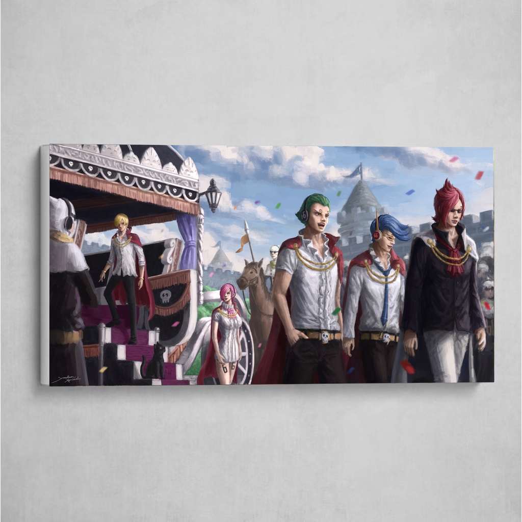 Poster Anime Art Print "One Piece" Vinsmoke Germa 66, SANJI, REIJU, ICHIJI, NIJI, YONJI (2:1) Canvas