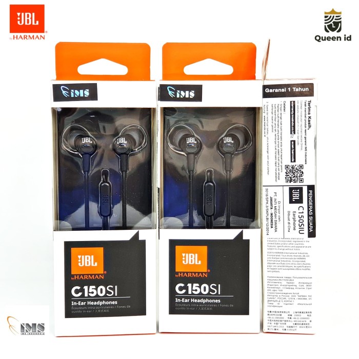 ELEKTRONIK AUDIO JBL C150SI / HEADSET JBL C150SI ORIGINAL GARANSI RESMI - HITAM