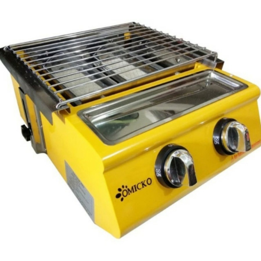 OMICKO - Kompor Pemanggang Sosis BBQ / Bakar Sate 2 Tungku