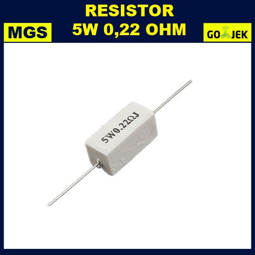 10Pcs Resistor 5W 0,22 Ohm