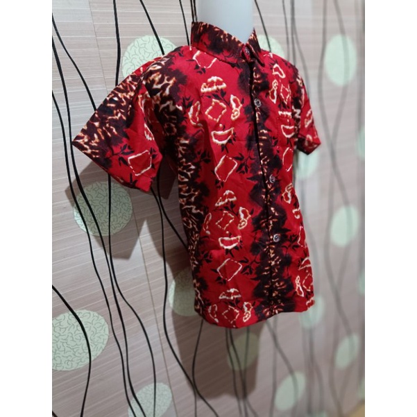 BAJU BATIK SEKOLAH/BAJU BATIK SEKOLAH TANGAN PENDEK/BATIK PRINTING PENDEK