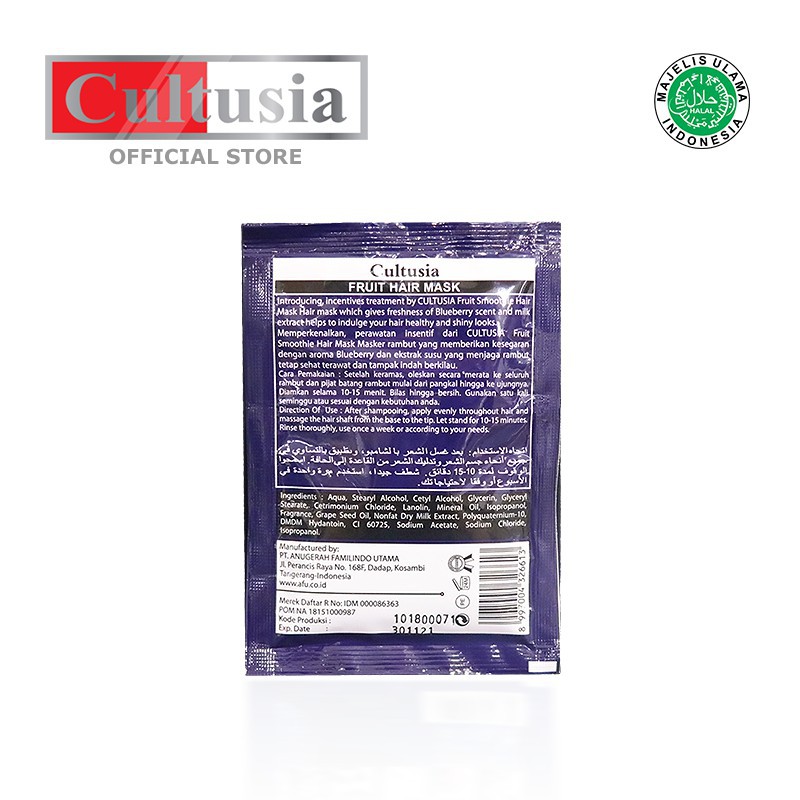 Cultusia Hair Mask Fruit 25 ml Isi 3