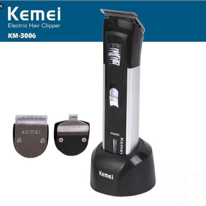 CLIPPER KEMEI KM - 3006 HAIR CLIPPER CHARGER/ UKIR WASHABLE/ TERMURAH/ ORIGINAL