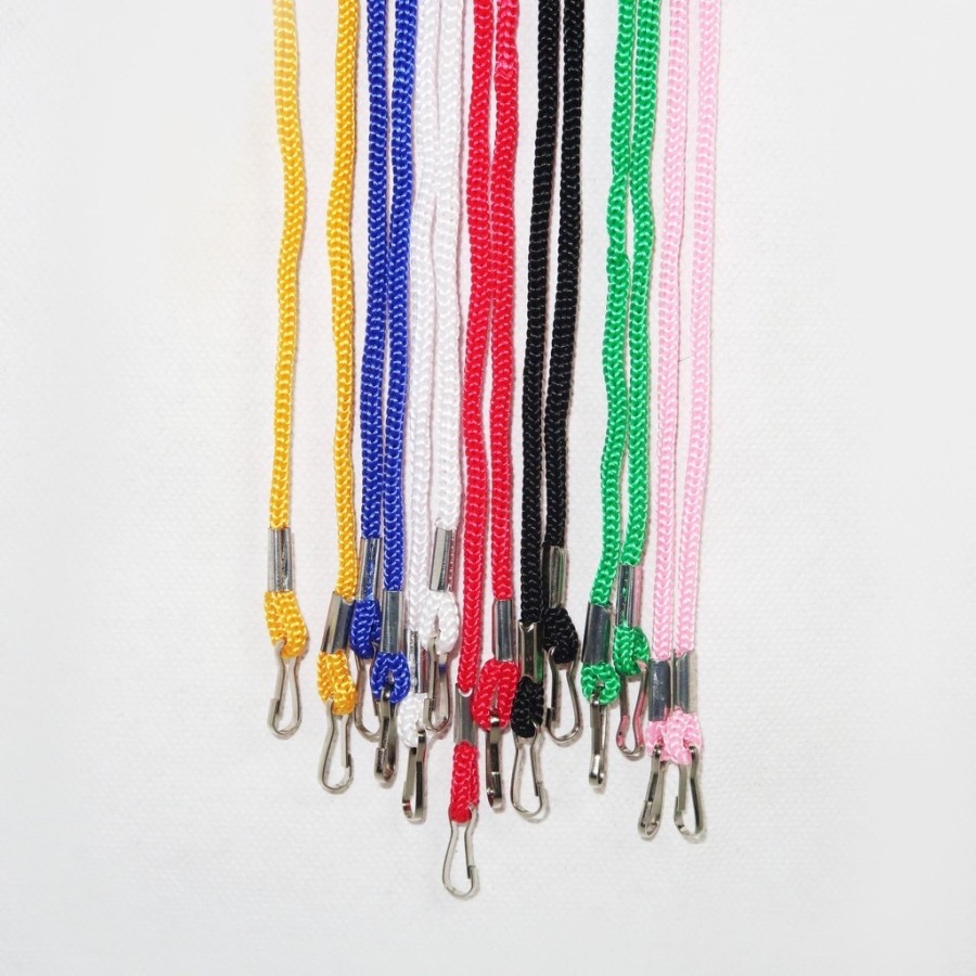 BOS - KALUNG MASKER LANYARD | TALI GANTUNGAN MASKER MODEL GEPENG &amp; BULAT WARNA RANDOM