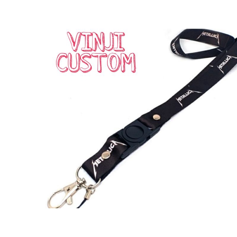 

Lanyard METALICA tali lanyard BAND gantungan kunci name tag id card kartu nama / tali lanyard gantungan leher