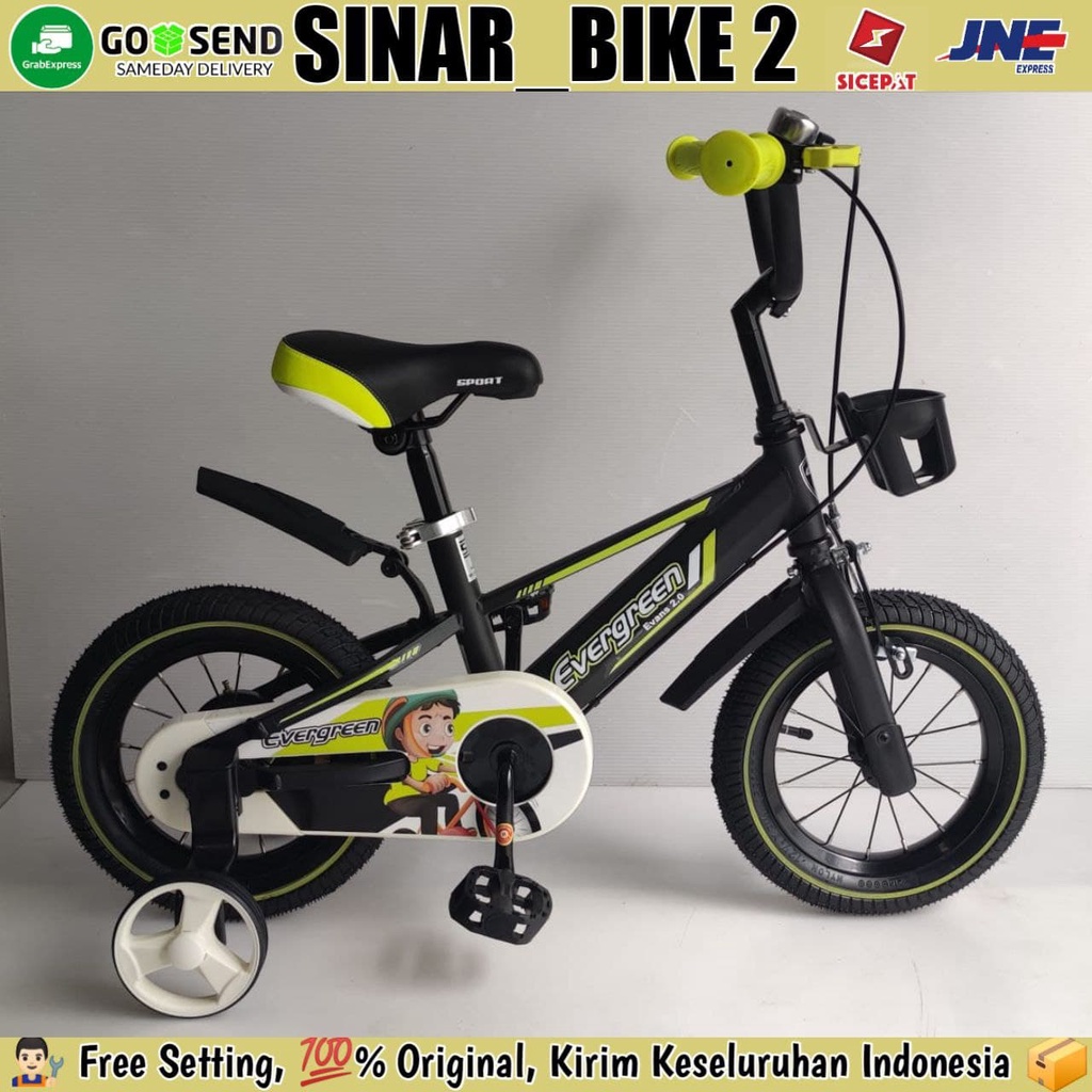 Sepeda Anak Laki 12 &amp; 16 Inch BMX EVERGREEN EVAN 2.0