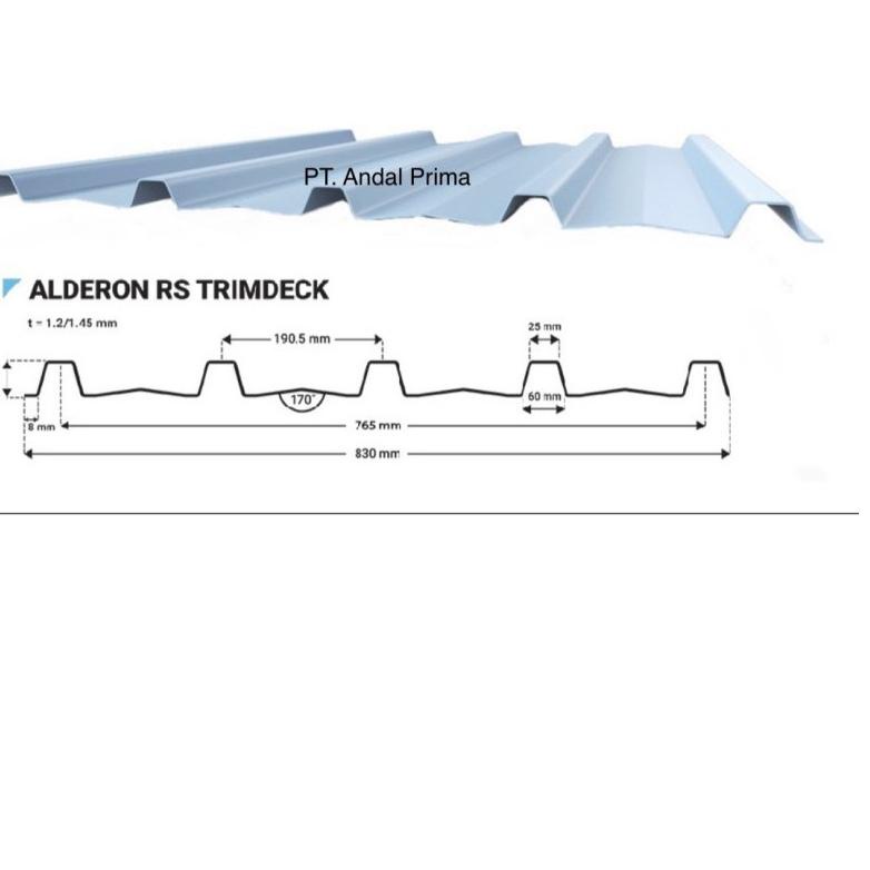 ✭ Atap Alderon RS Type Trimdeck / Trimdek - Alderon Single Wall Corrugated ➨