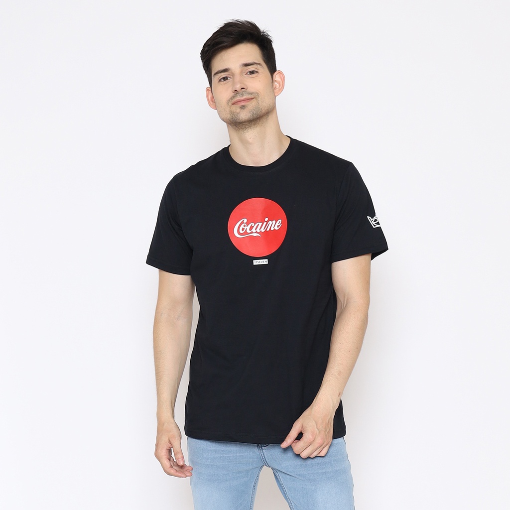 17Seven Original Kaos Lengan Pendek Tshirt sablon pria  0508-COCAINE
