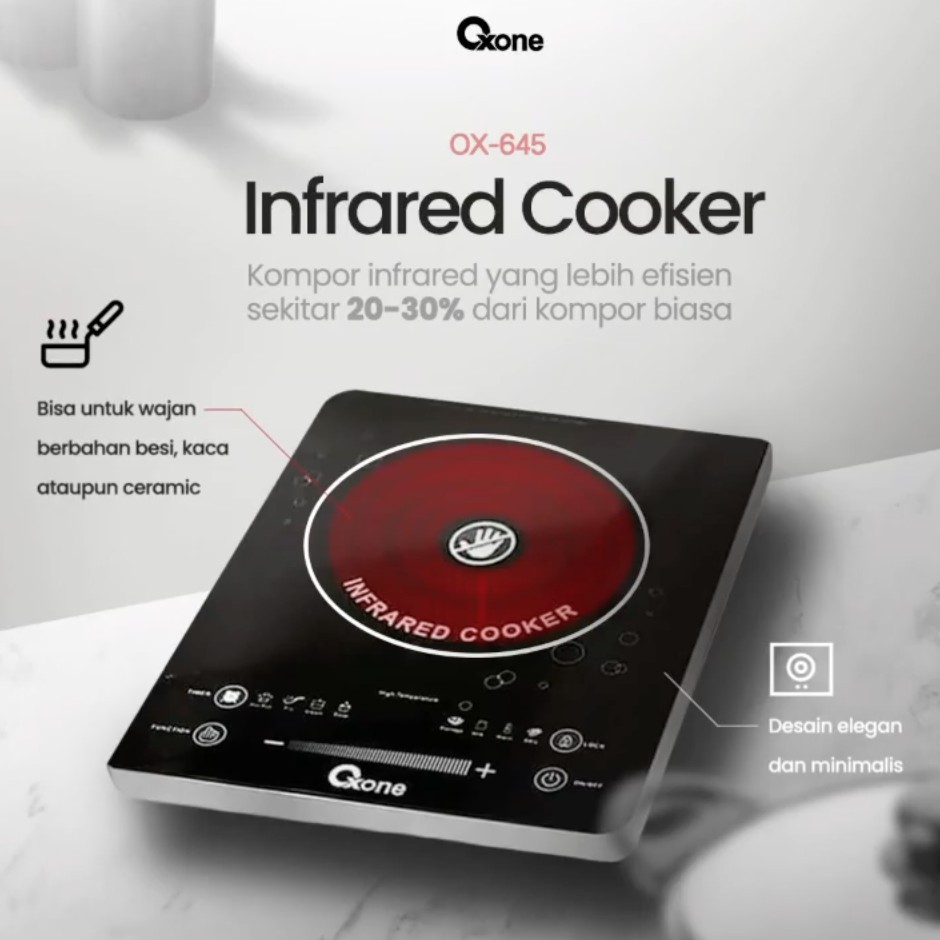 Oxone OX-645 Infrared Cooker Kompor Listrik Infra Merah 1 Tungku 1500 Watt