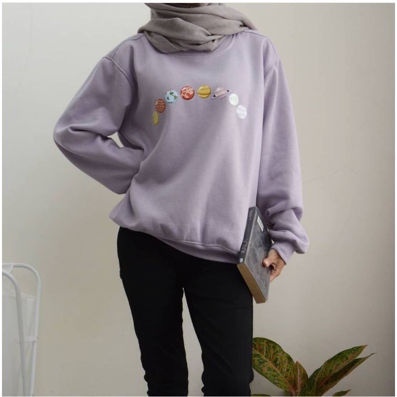 BEFAST - ZGW OOTD Sweater WILLY / Planet Stret Sweater (LD 98, P 60) / Sweater Wanita Keluaran terbaru / Pakaian Casual Wanita / Sweater Kekinian 2022 / Atasan Lengan Panjang / Sweater Termurah / Sweater Motif